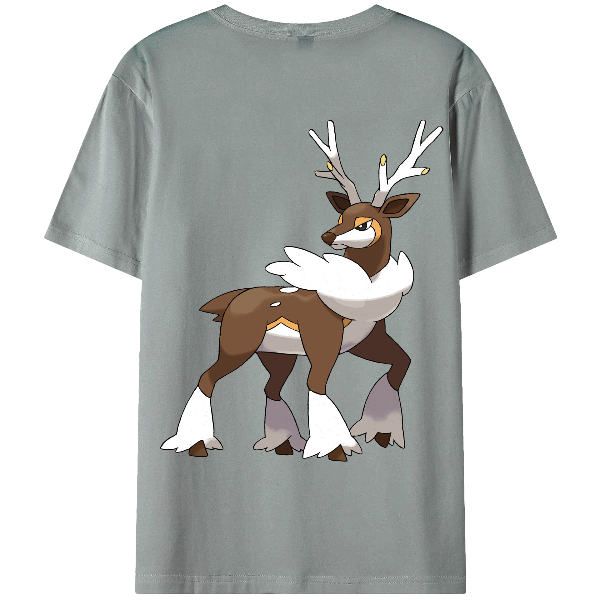 （画像用） ポケットモンスター Pokémon 綿100％ メンズ半袖Tシャツ（バックプリント） 通気性